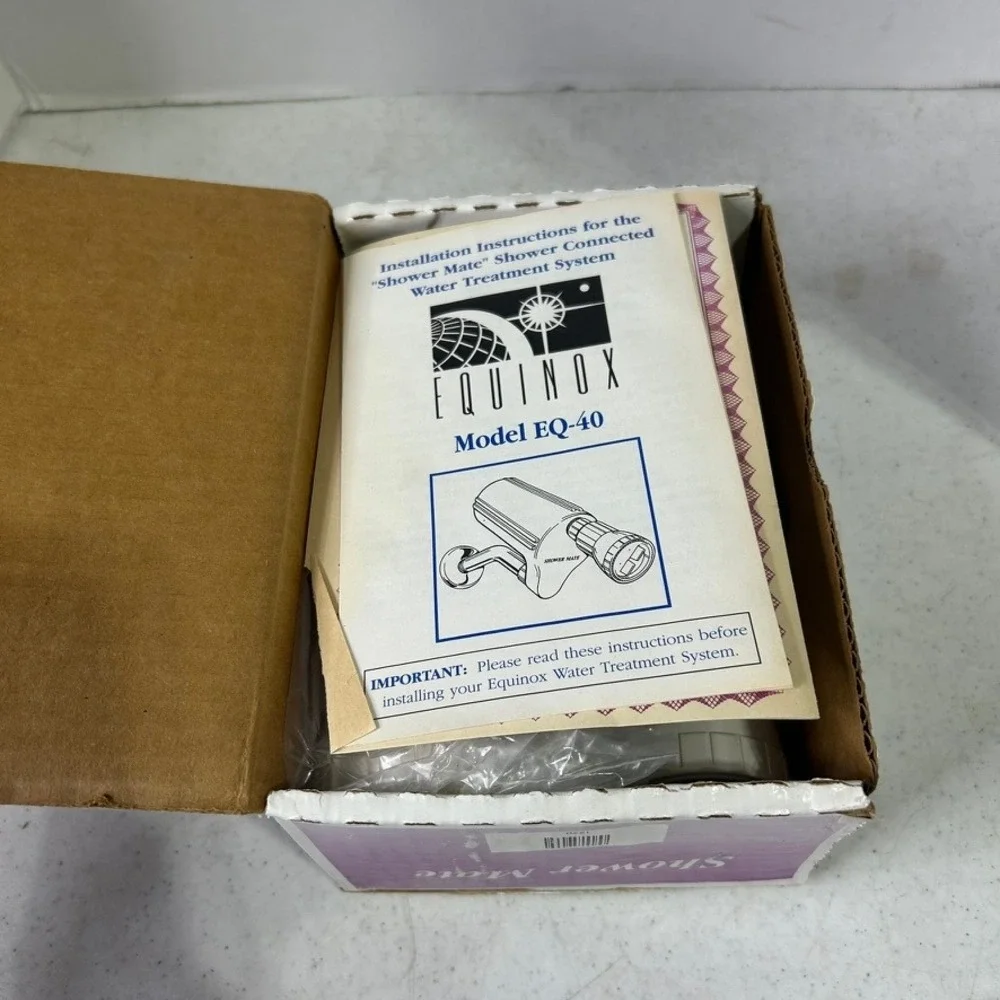 Equinox Shower Mate Model EQ-40 Water Treatment System Filter White Vintage USA